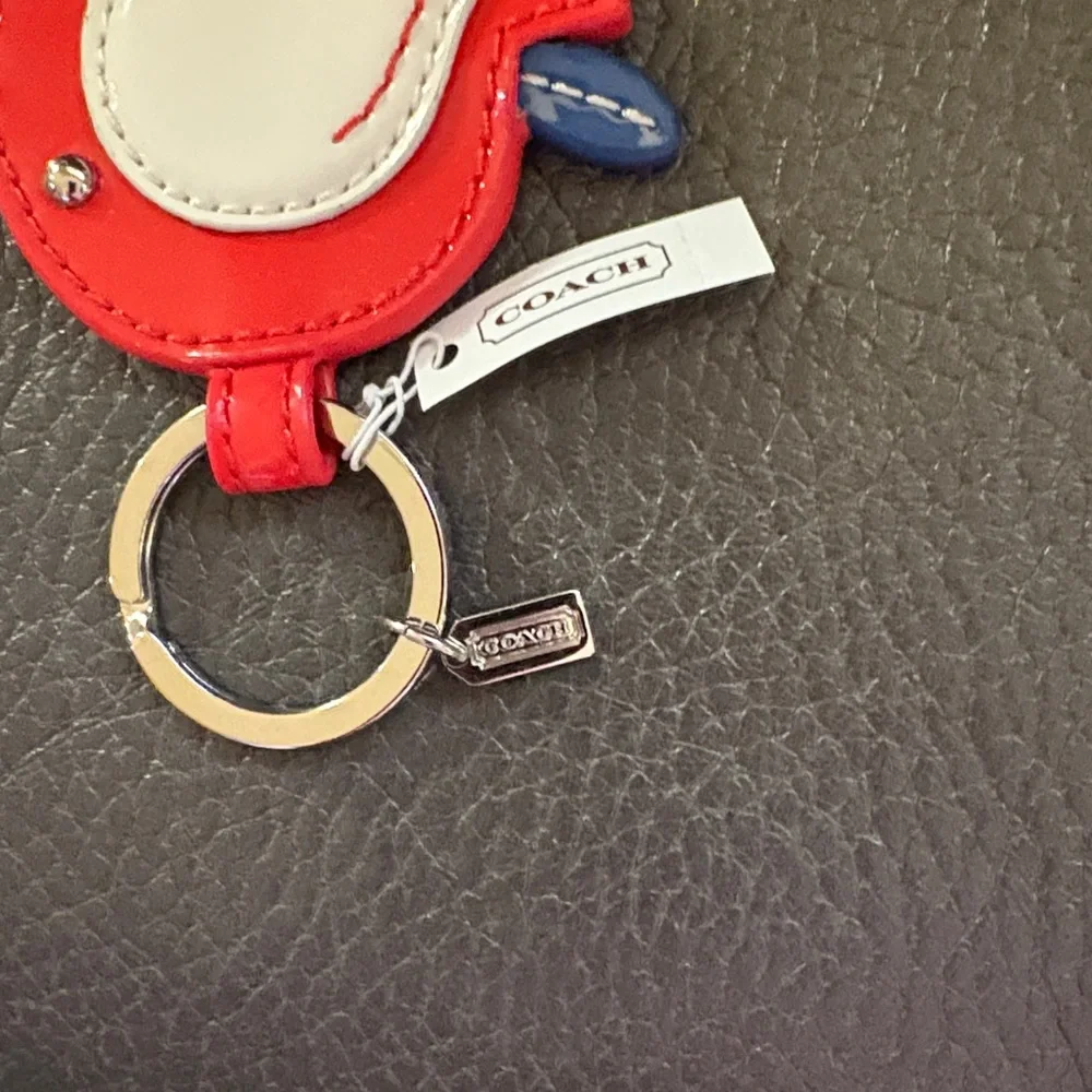 Coach red bird key fob